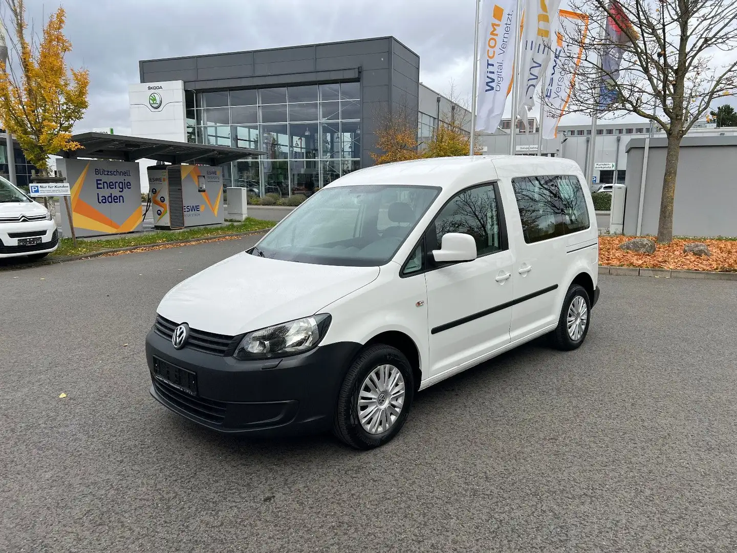 Volkswagen Caddy 2.0 CNG Erdgas*Klima*SzHz*Led.Lenk*PDC*1Hd Weiß - 1