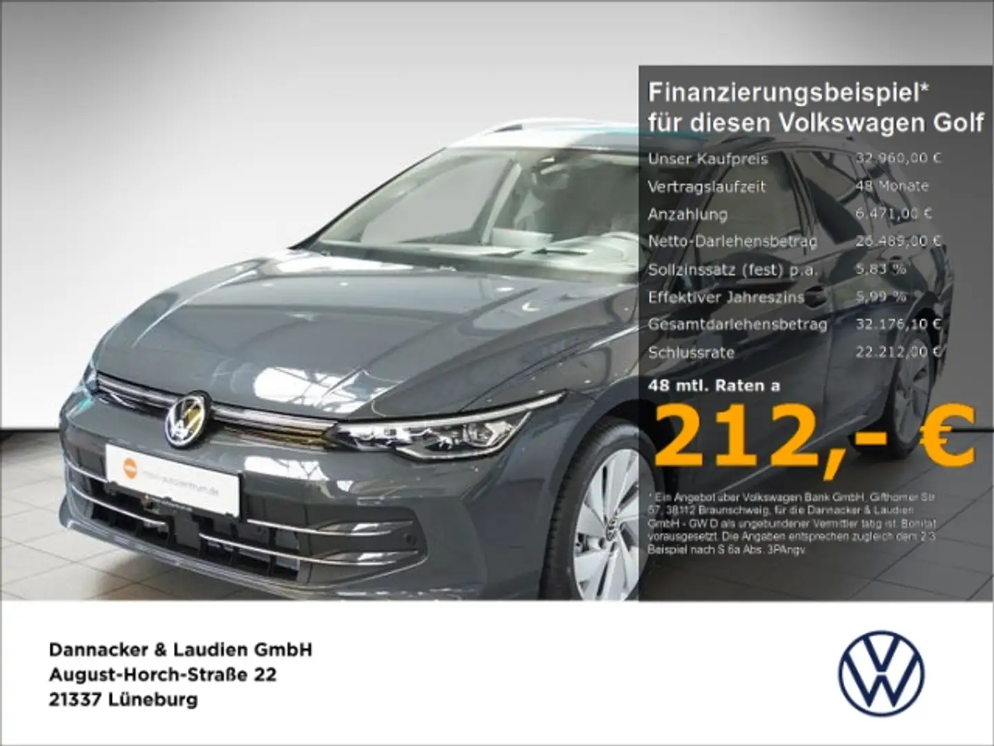 Volkswagen Golf VIII Style 1.5 l e DSG Alu LEDSchei Grau - 1