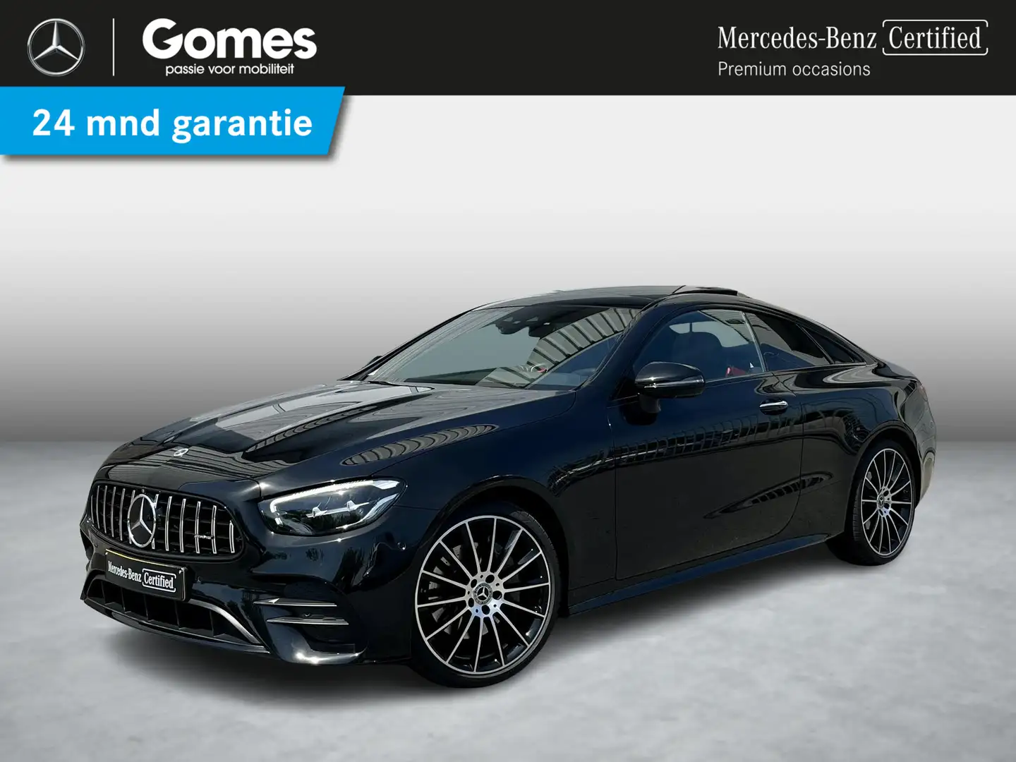 Mercedes-Benz E 200 Coupé AMG Line | Panoramadak | Burmester | Nappa | Zwart - 1