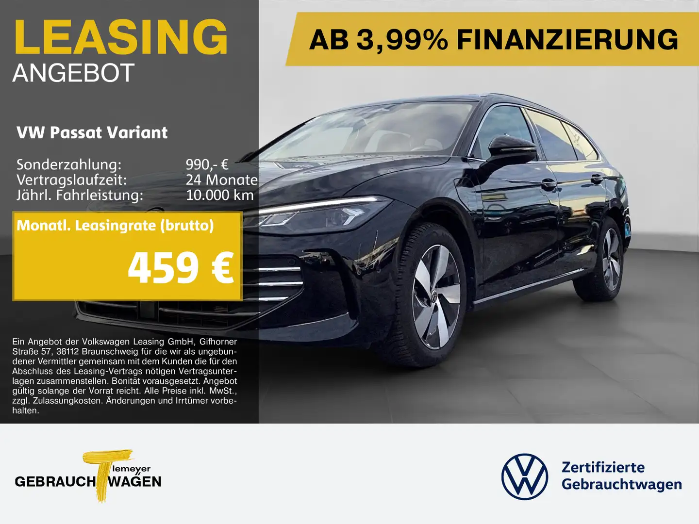 Volkswagen Passat Variant 1.5 TSI eHybrid BUSINESS LM17 NAV Schwarz - 1