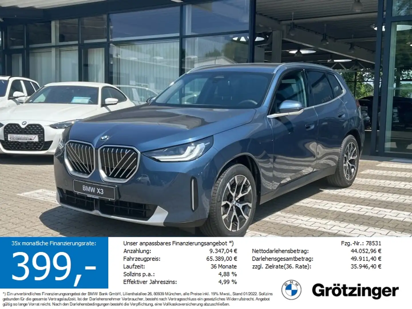 BMW X3 20 xDrive UPE 65.389€ Kék - 1