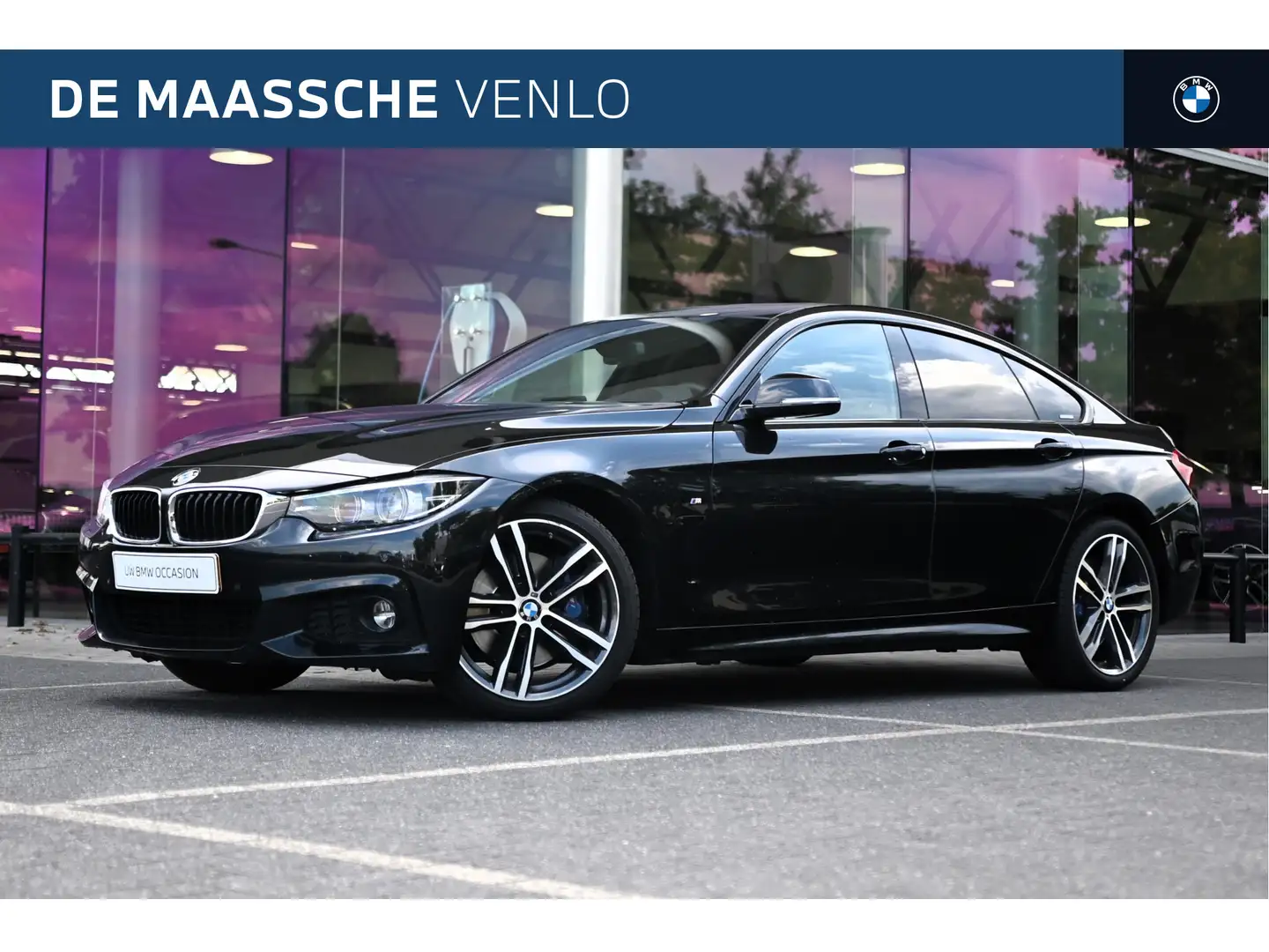 BMW 420 4 Serie Gran Coupé 420i High Executive M Sport Aut Zwart - 1