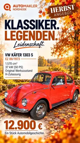 Volkswagen Käfer VW 1303 S - gepflegter Zustand - TÜV Neu 2025