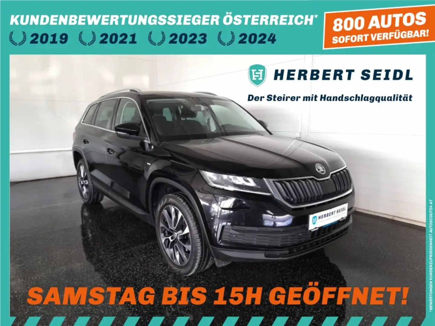 Skoda Kodiaq DRIVE 4x4 2,0 TDI DSG *STANDHZG / 19 ZOLL / LED / NAVI / ACC / ICC / E-KLAPPE / KEYLESS* Schwarz - 1