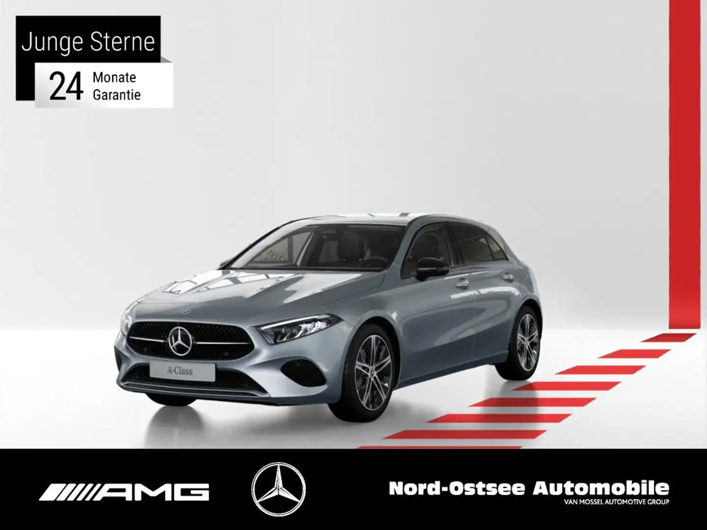 Mercedes-Benz A 200 PROGRESSIVE ADV.+ NIGHT AHK TOTW KEYLESS Silber - 1