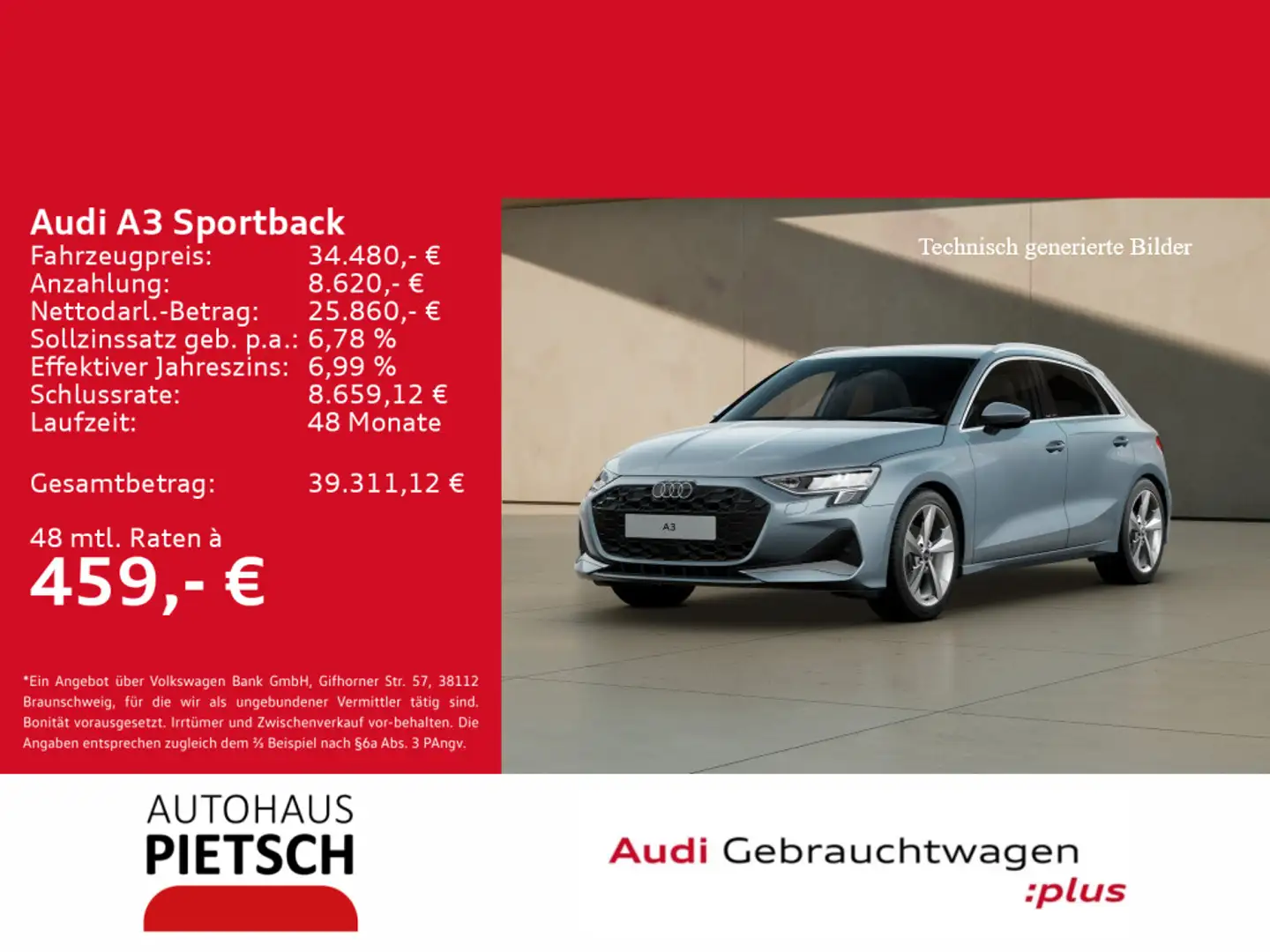 Audi A3 35 TFSI Advanced Grau - 1