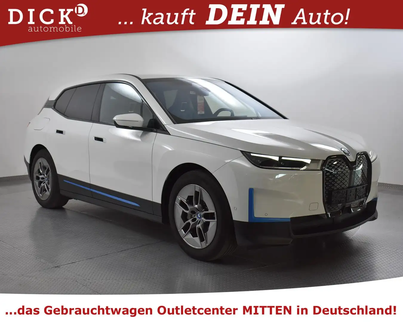 BMW iX 40 xDr SHADOW+PROF+SHZ+LED+HEAD+H&K+ACC+360+M Weiß - 1