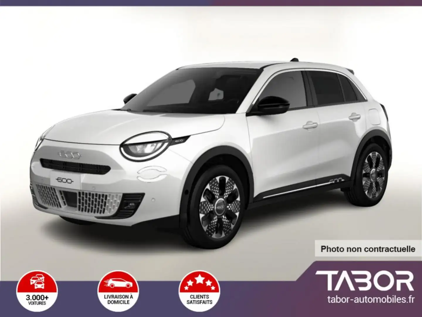 Fiat 600 1.2 MHEV 110 DCT La Prima LED GPS Cam Blanc - 1