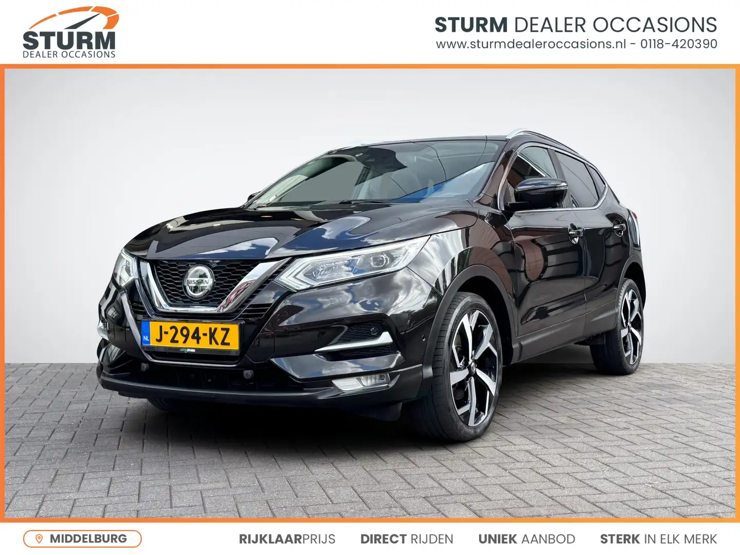 Nissan Qashqai 1.3 DIG-T Tekna | Trekhaak Afneembaar | Panoramada Zwart - 1