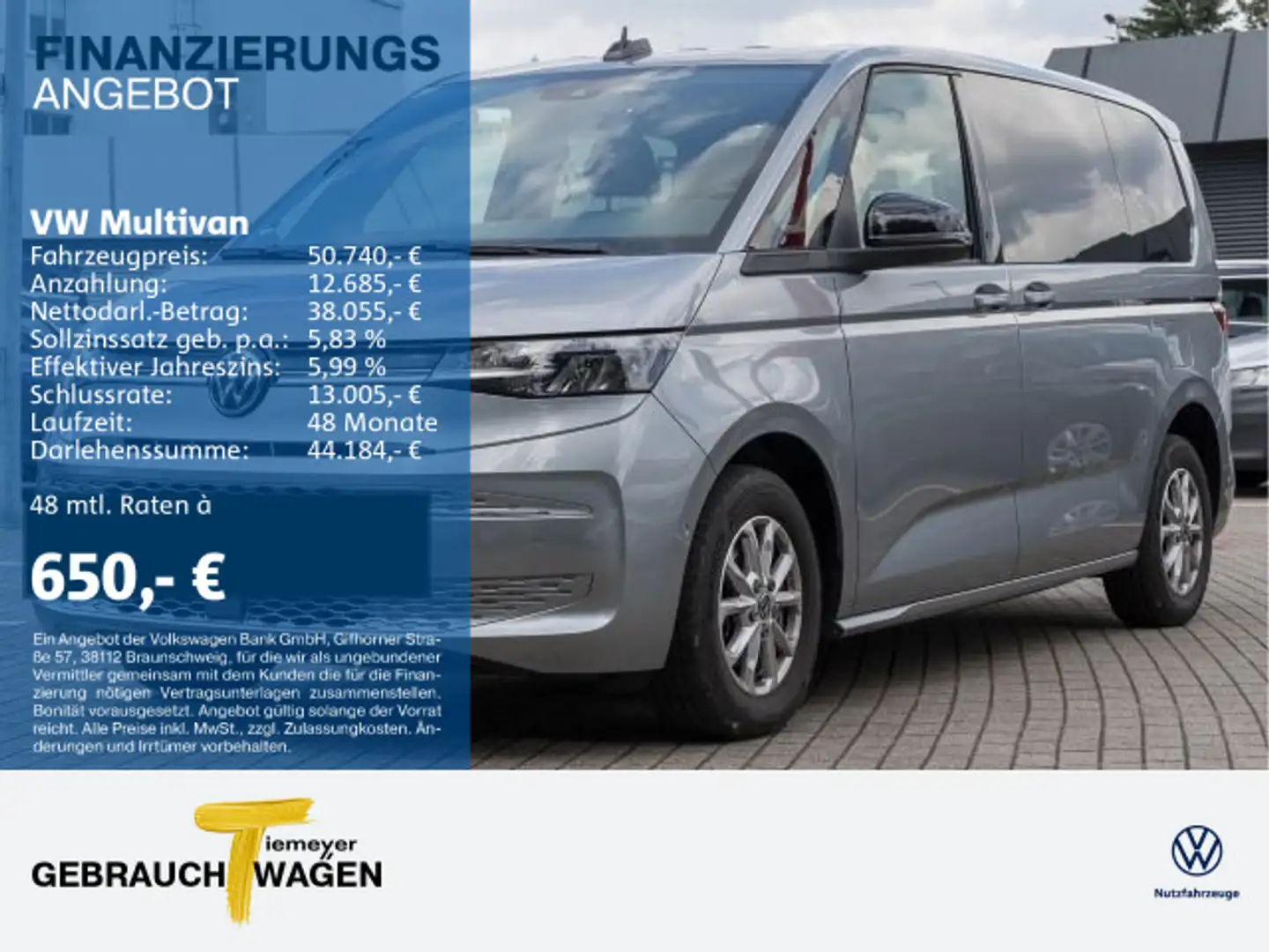 Volkswagen T7 Multivan T7 Multivan 2.0 TDI DSG GOAL ASSIST KAMERA EASYO Silber - 1