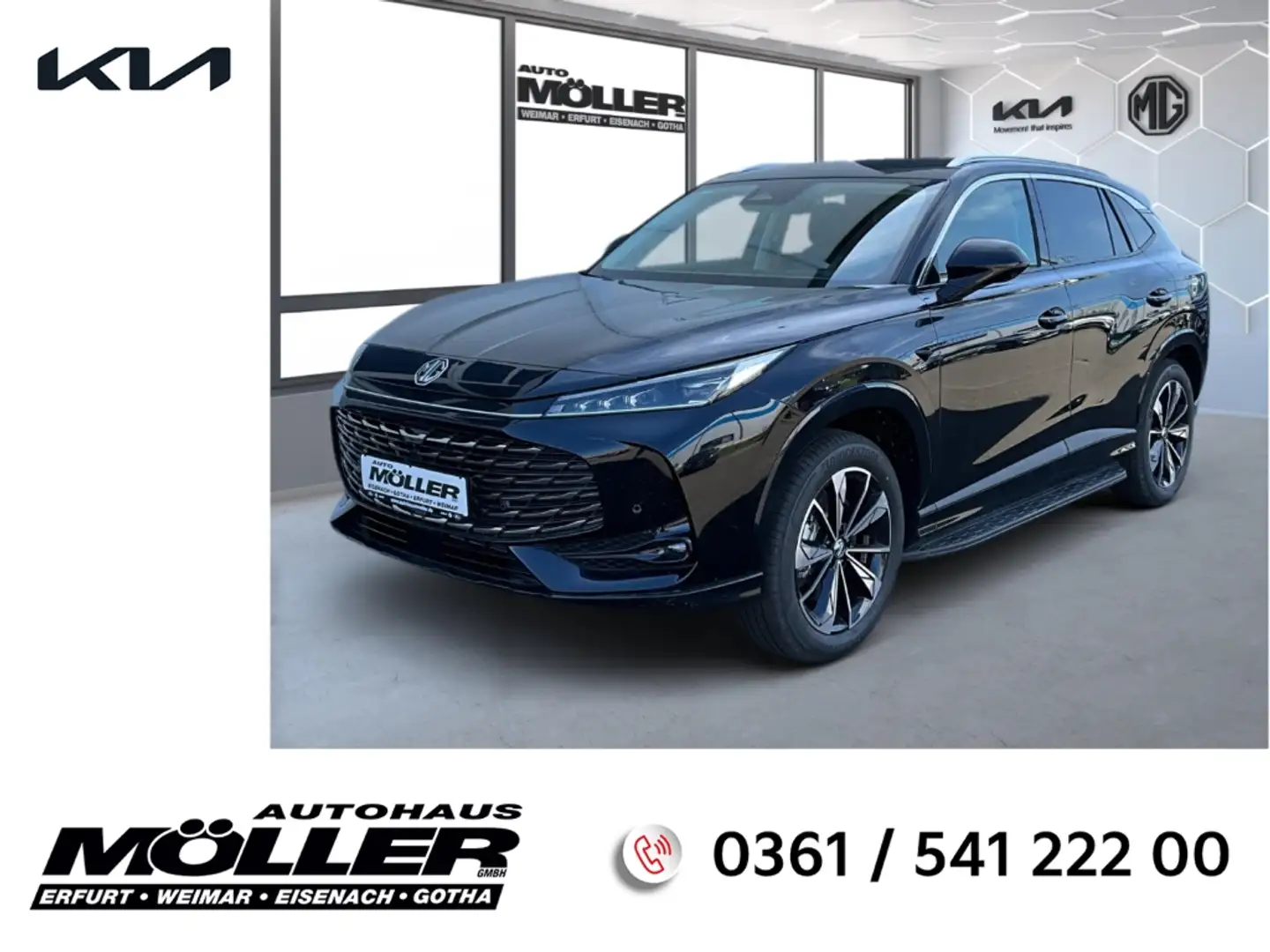 MG HS PHEV LUXURY 360° Kam. LED Klima DAB Leder ACC Schwarz - 1