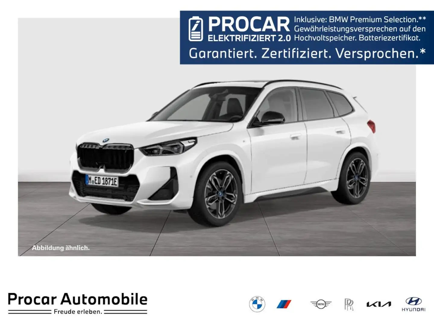 BMW iX1 xDrive30 M Sport HuD+Pano+AHK+LED+SHZ+H/K+KZG+Trav Weiß - 1