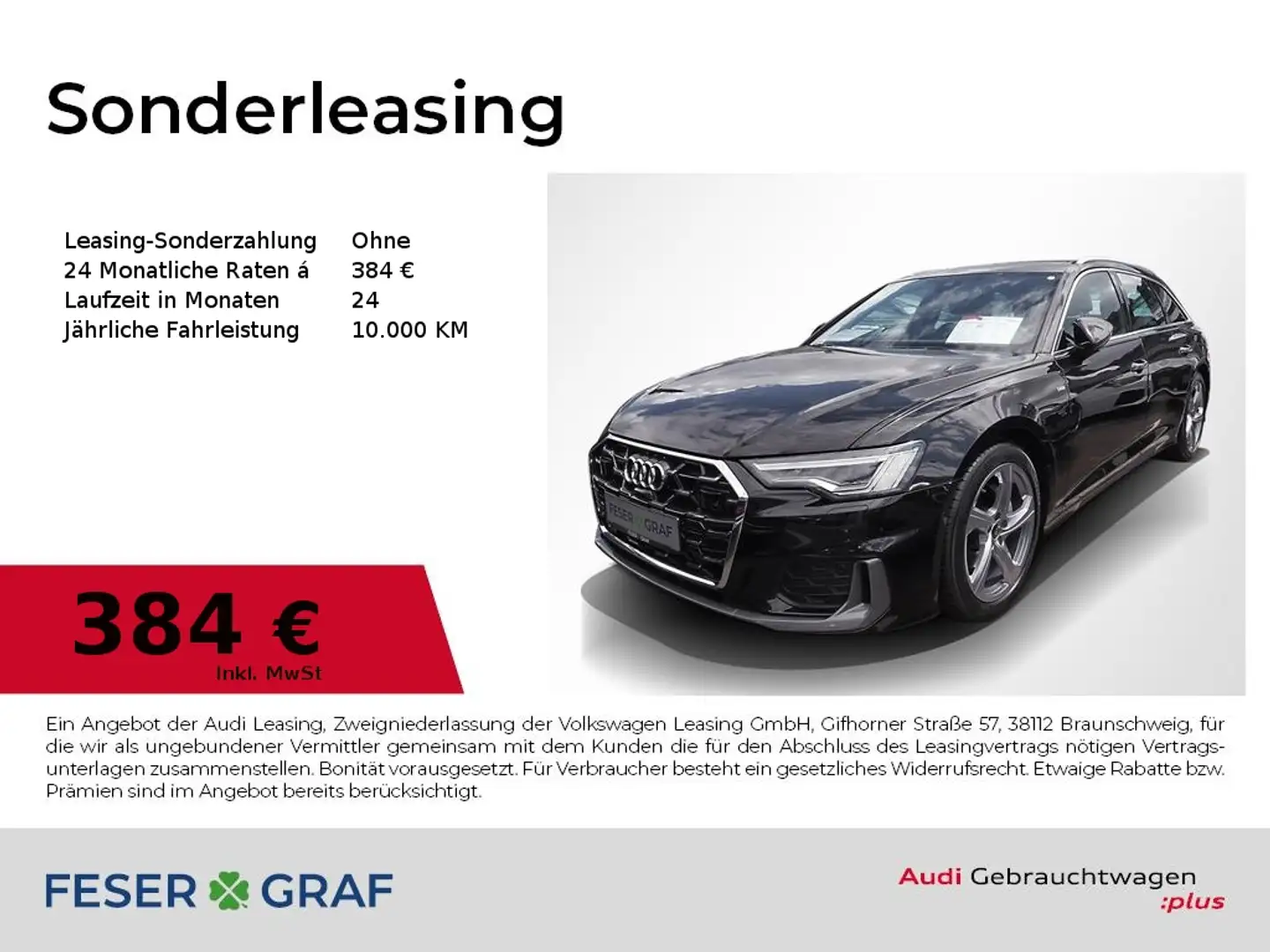 Audi A6 Avant 40 TDI qu. S line Ext. Matrix Pano RüKa Schwarz - 1