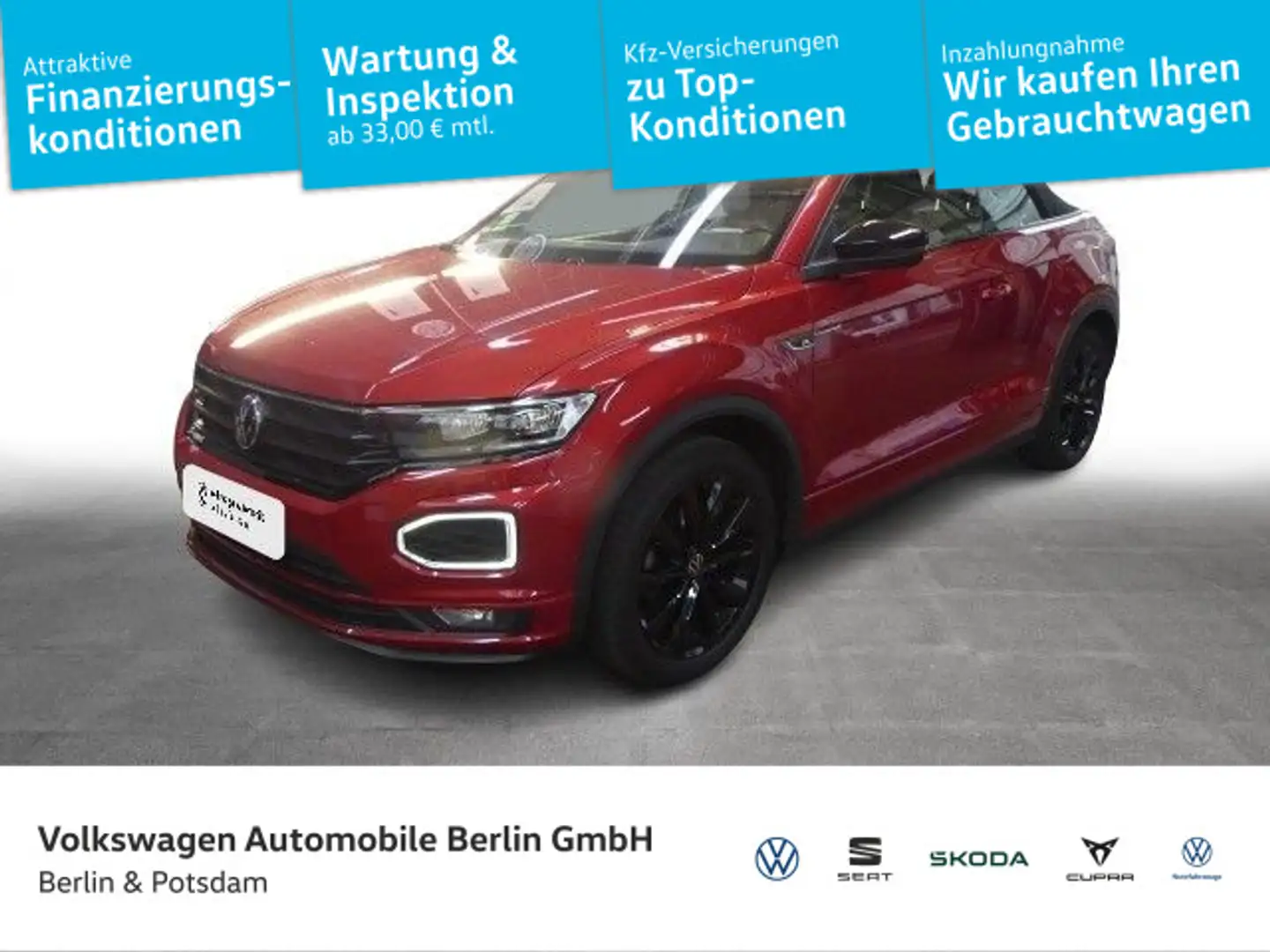 Volkswagen T-Roc 1.5 TSI R-Line Navi LED AHK SHZG Rot - 1