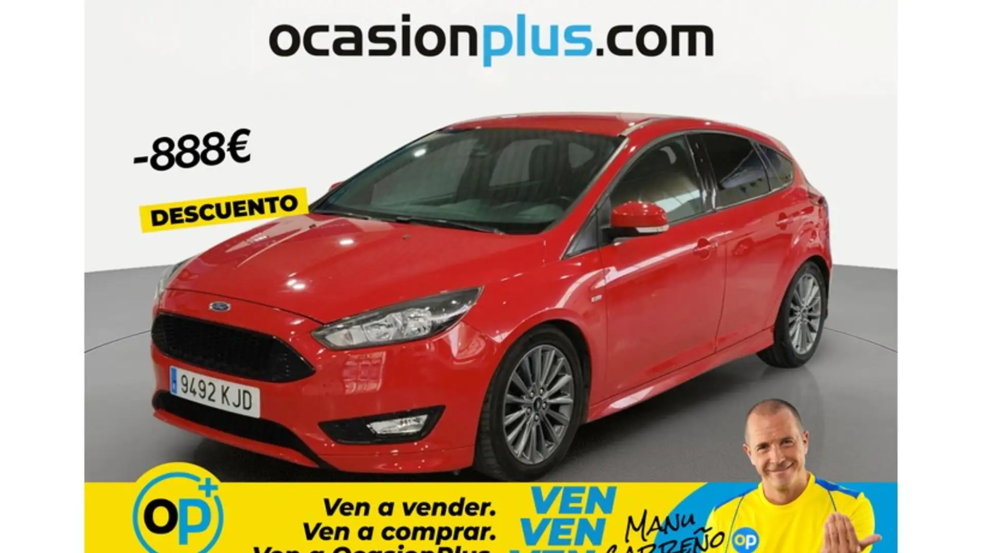 Ford Focus 1.0 Ecoboost Auto-S&S ST-Line 125 Rojo - 1