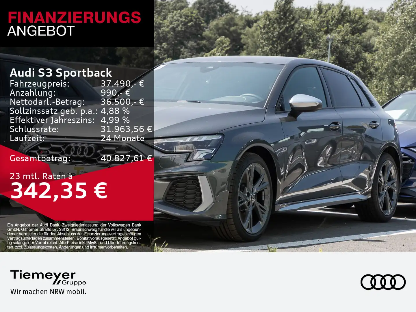 Audi S3 2.0 TFSI Q LED SPORTSITZE GRA Grau - 1