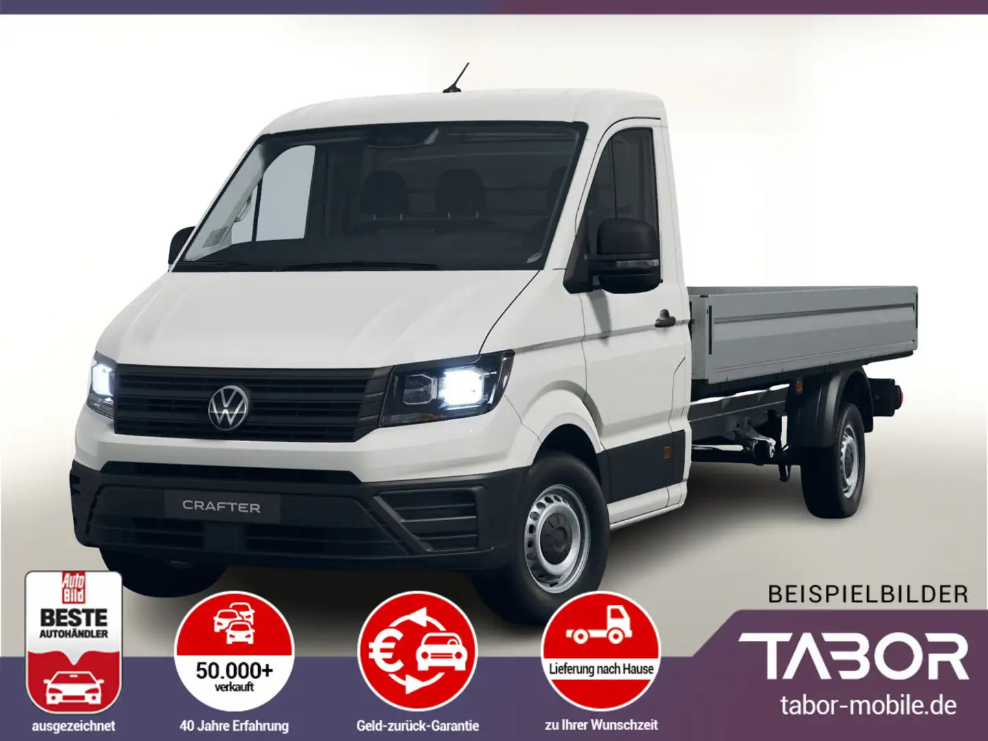 Volkswagen Crafter Pritsche 35 2.0 TDI 140 L4 3S Temp PDC Weiß - 1