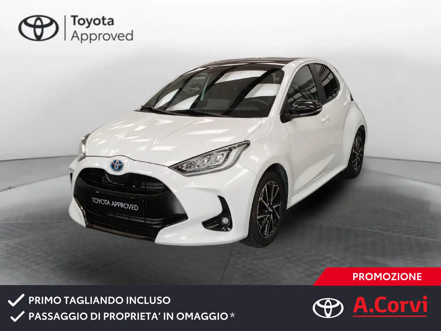Toyota Yaris 1.5 Hybrid 5 porte Lounge Bianco - 1