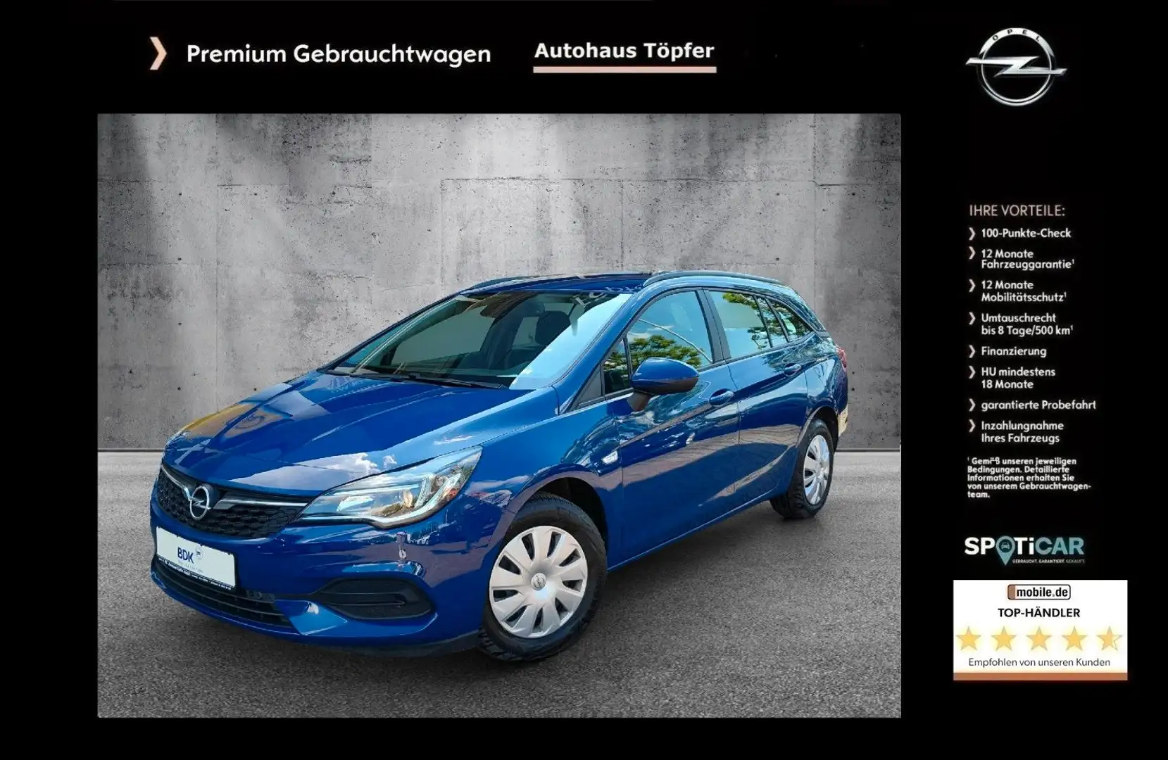 Opel Astra K ST Sondermodell "Edition" aus 1-Hand Bleu - 1