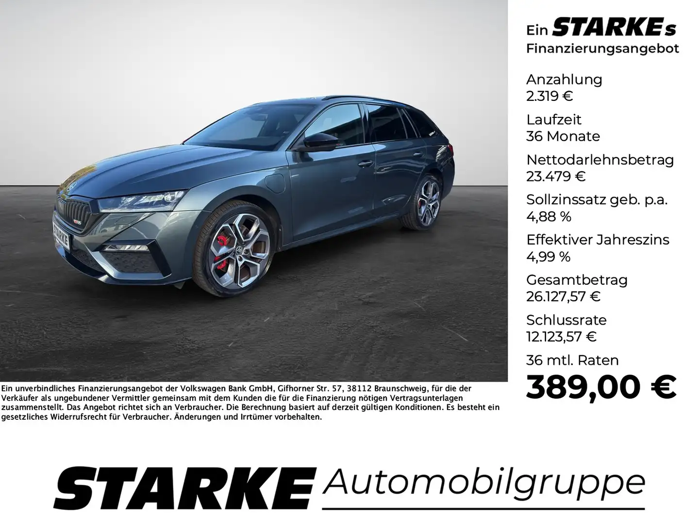 Skoda Octavia Combi RS 1.4 iV TSI DSG Grau - 1