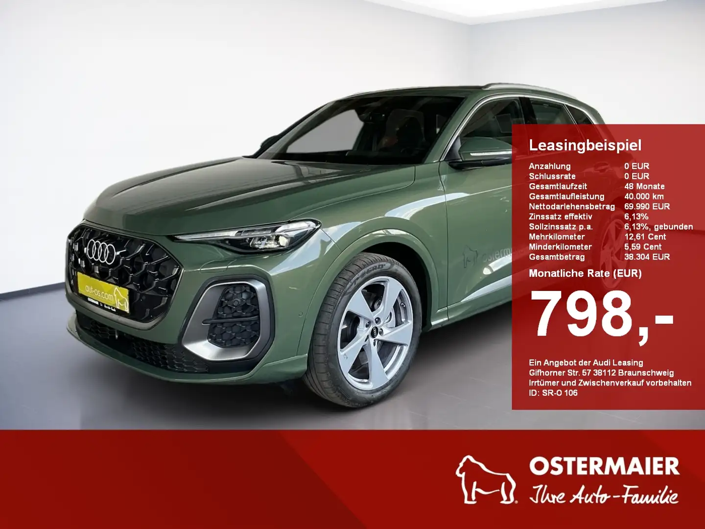 Audi Q5 S-LINE QUATTRO TDI 204PS.STRONIC.MATRIX.NAVI.B&O.L Grün - 1