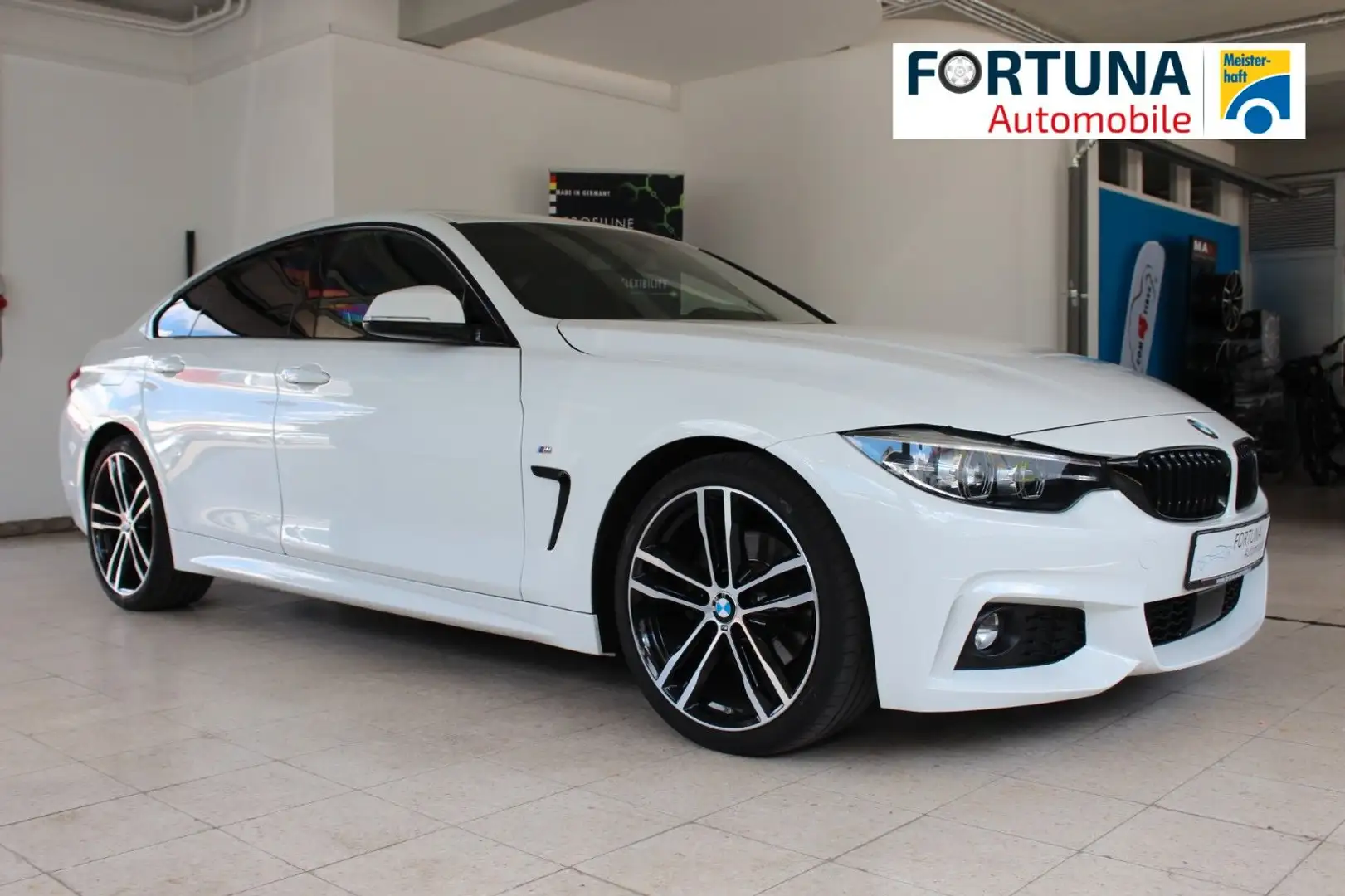 BMW 420 420d Aut. M Sport Navi LED Leder Schiebedach Weiß - 1