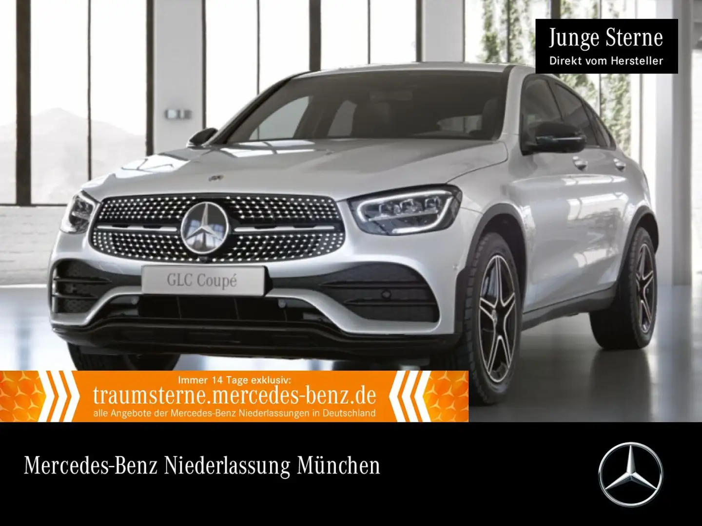 Mercedes-Benz GLC 400 d Coupé 4M AMG+NIGHT+360+AHK+LED+STHZG+9G Blanc - 1