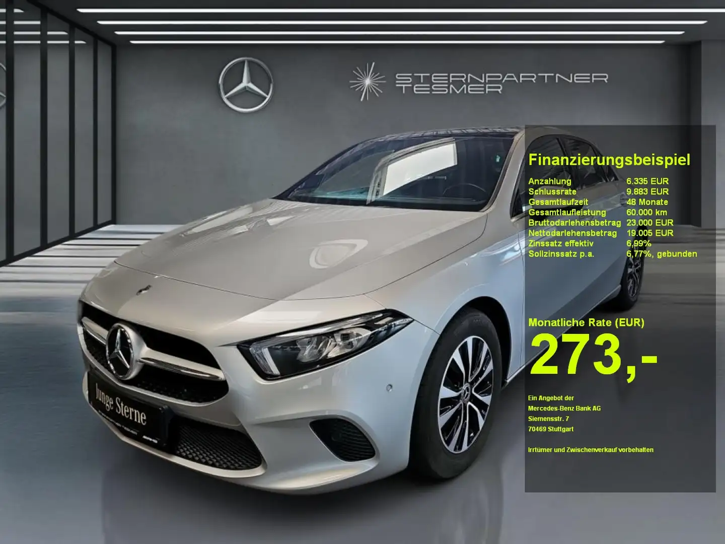 Mercedes-Benz A 200 STYLE+KAM.+MBUX+LED+TEMPO.+PANO.-DACH+AHK Argent - 1