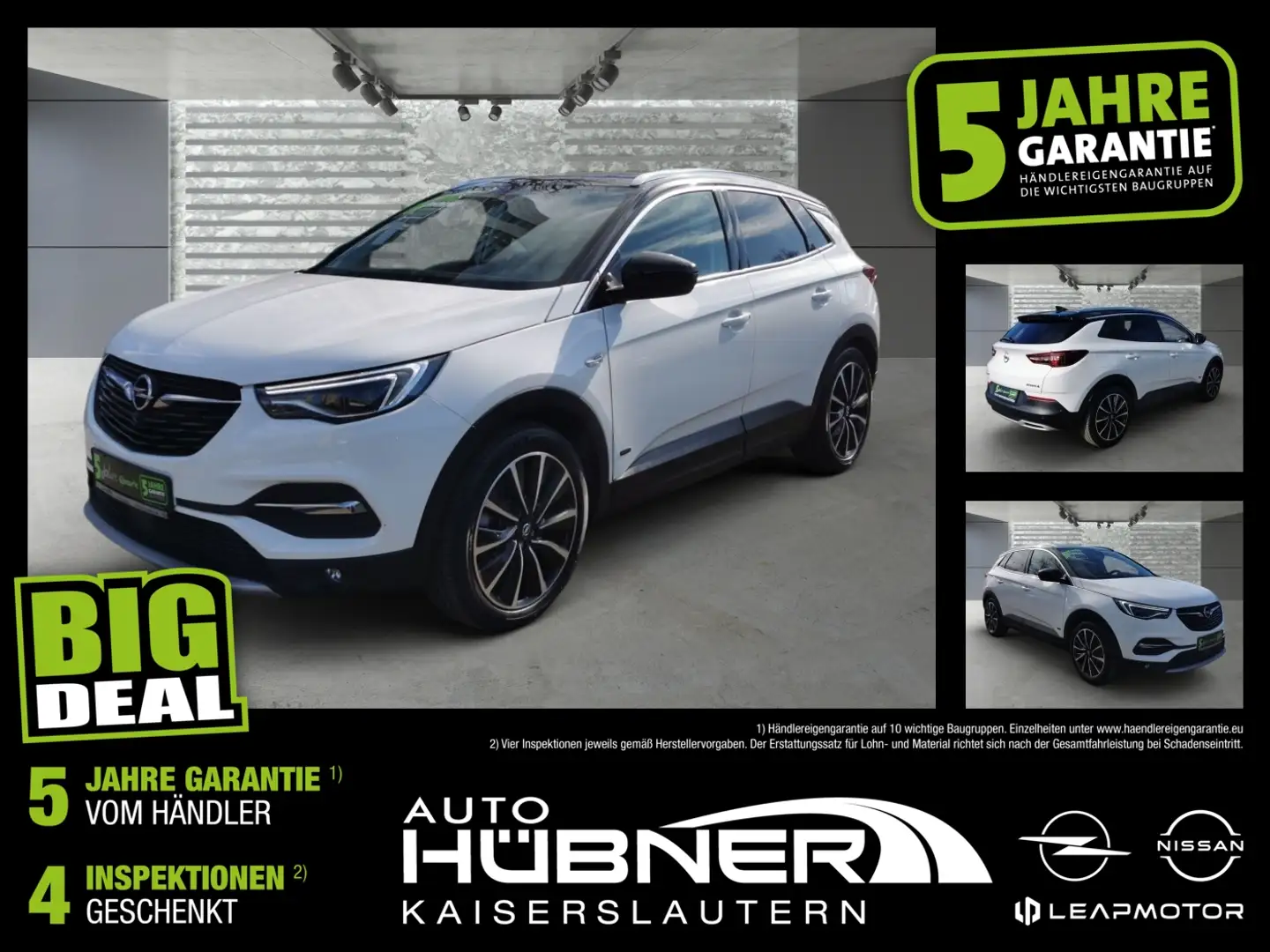 Opel Grandland X Ultimate Hybr4 Navi|360|AHK|Sitzheiz Weiß - 1