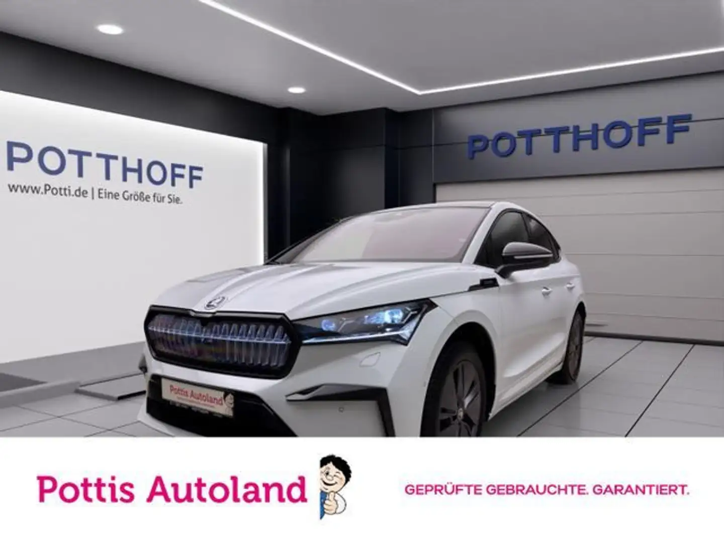Skoda Enyaq Coupe 85 SPORTLINE PANO MATRIX AHK ACC Weiß - 1