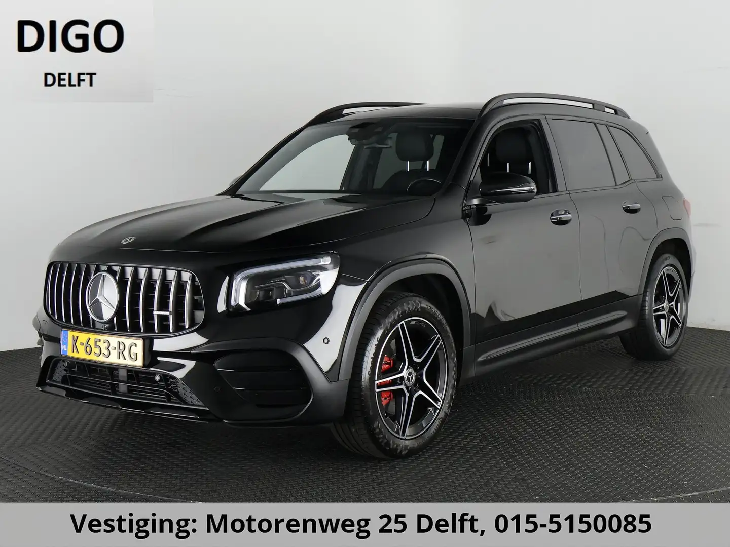Mercedes-Benz GLB 200 BUSINESS AMG 7 ZITS NL AUTO 1e EIG GAR.2031* SCHUI Zwart - 1
