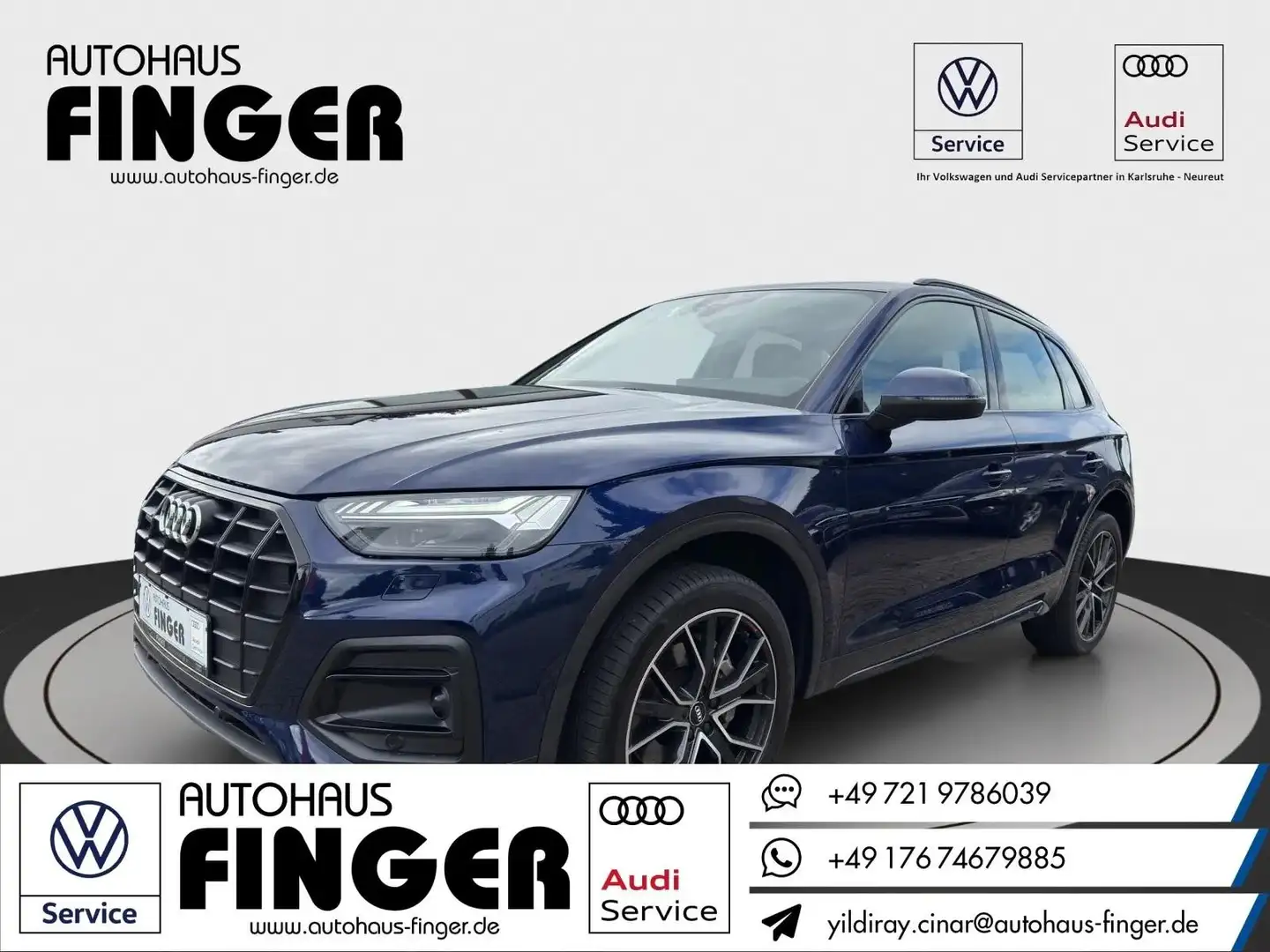 Audi Q5 40 TDI Quattro Advanced*Matrix/Navi/ACC/BLIS* Bleu - 1
