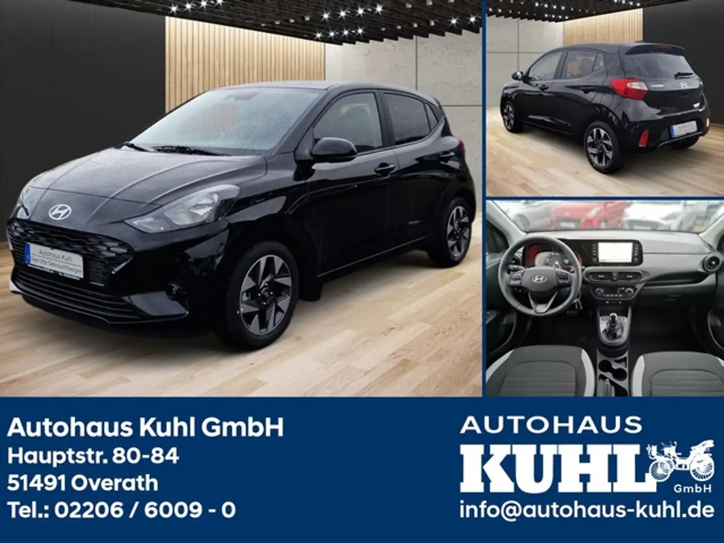Hyundai i10 1.2 AT Joker Plus+ Klimauto+Navi+Kamera Schwarz - 1