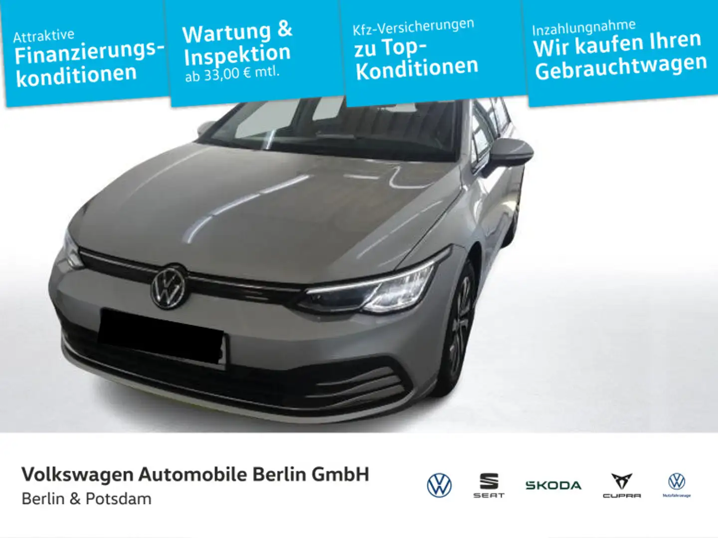 Volkswagen Golf VIII 1.5 TSI Active Navi LED PDC SHZ Telefo Silber - 1