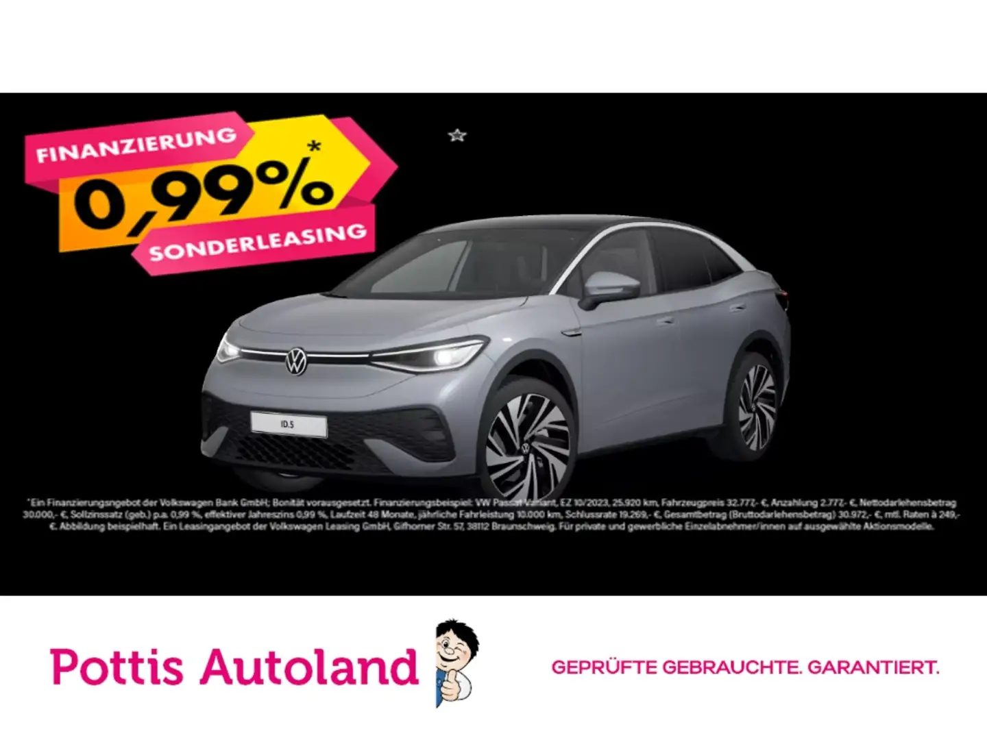 Volkswagen ID.5 PRO PERFORMANCE PANO AHK NAVI IQ.LIGHT Grau - 1
