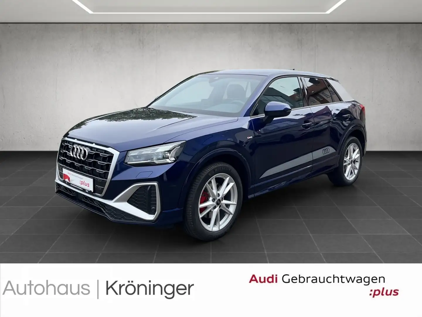 Audi Q2 35 TFSI S tronic S line Matrix Feinnappa Leder Blau - 1