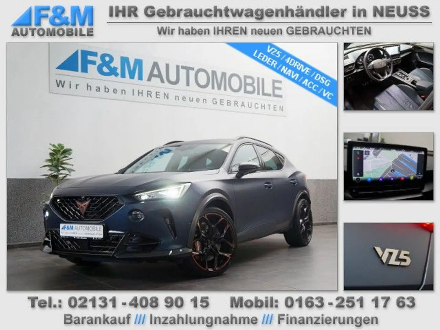 CUPRA Formentor 2.5 TSI VZ5 4Drive DSG Navi Leder VC Bleu - 1