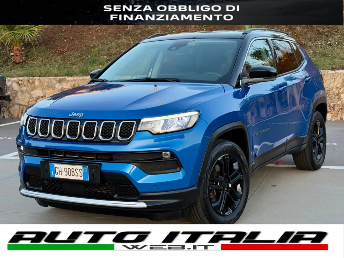 Jeep Compass 4XE 190CV PHEV+TETTO E CERCHI BLACK+ Blu/Azzurro - 1