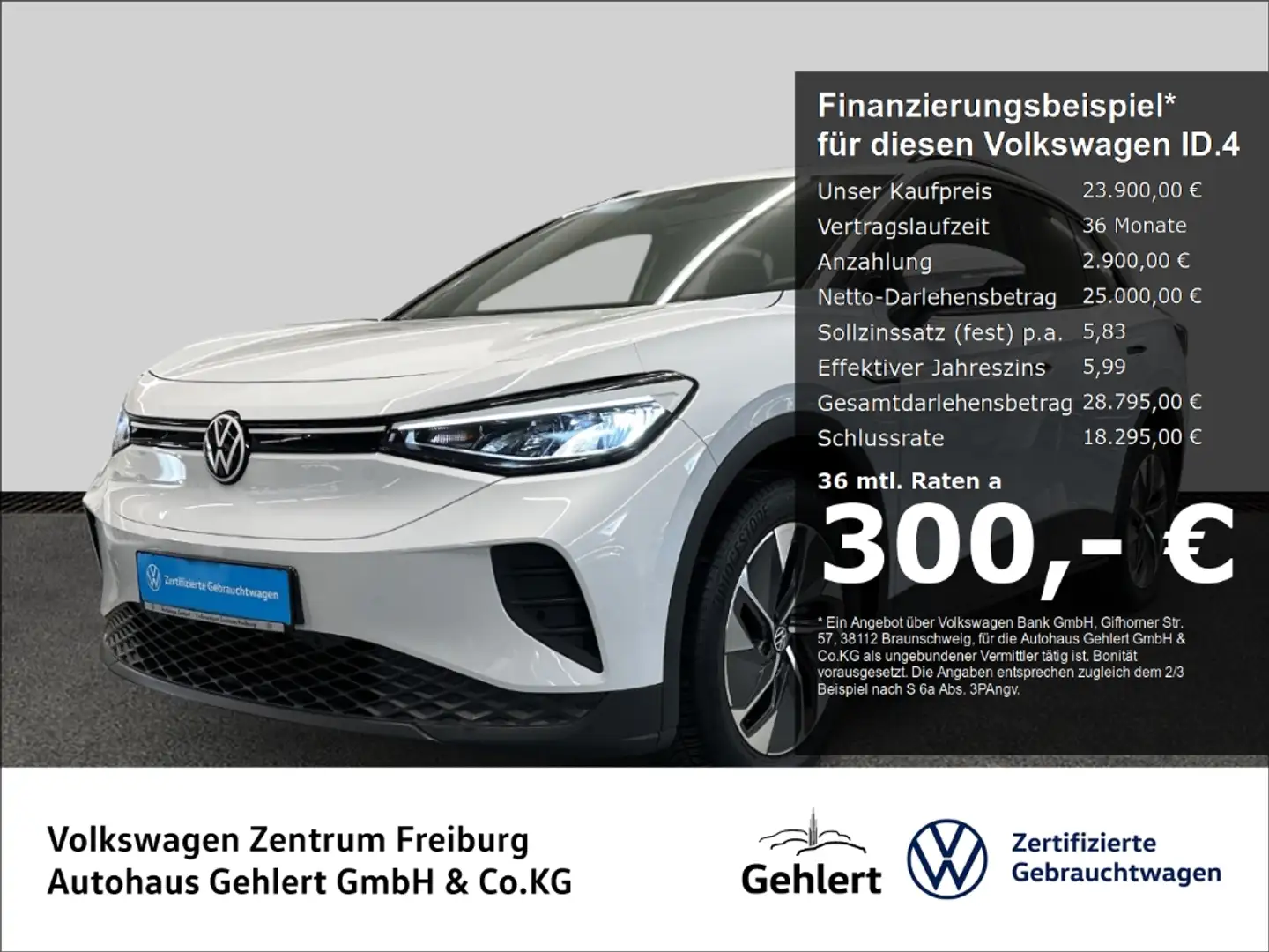 Volkswagen ID.4 Pure Performance 52 kWh Navi LED Climatronic Weiß - 1