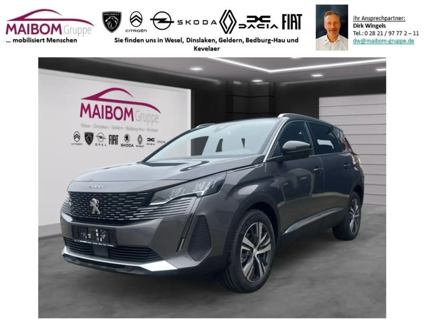 Peugeot 5008 BlueHDi 130 EAT8 Allure Pack Šedá - 1