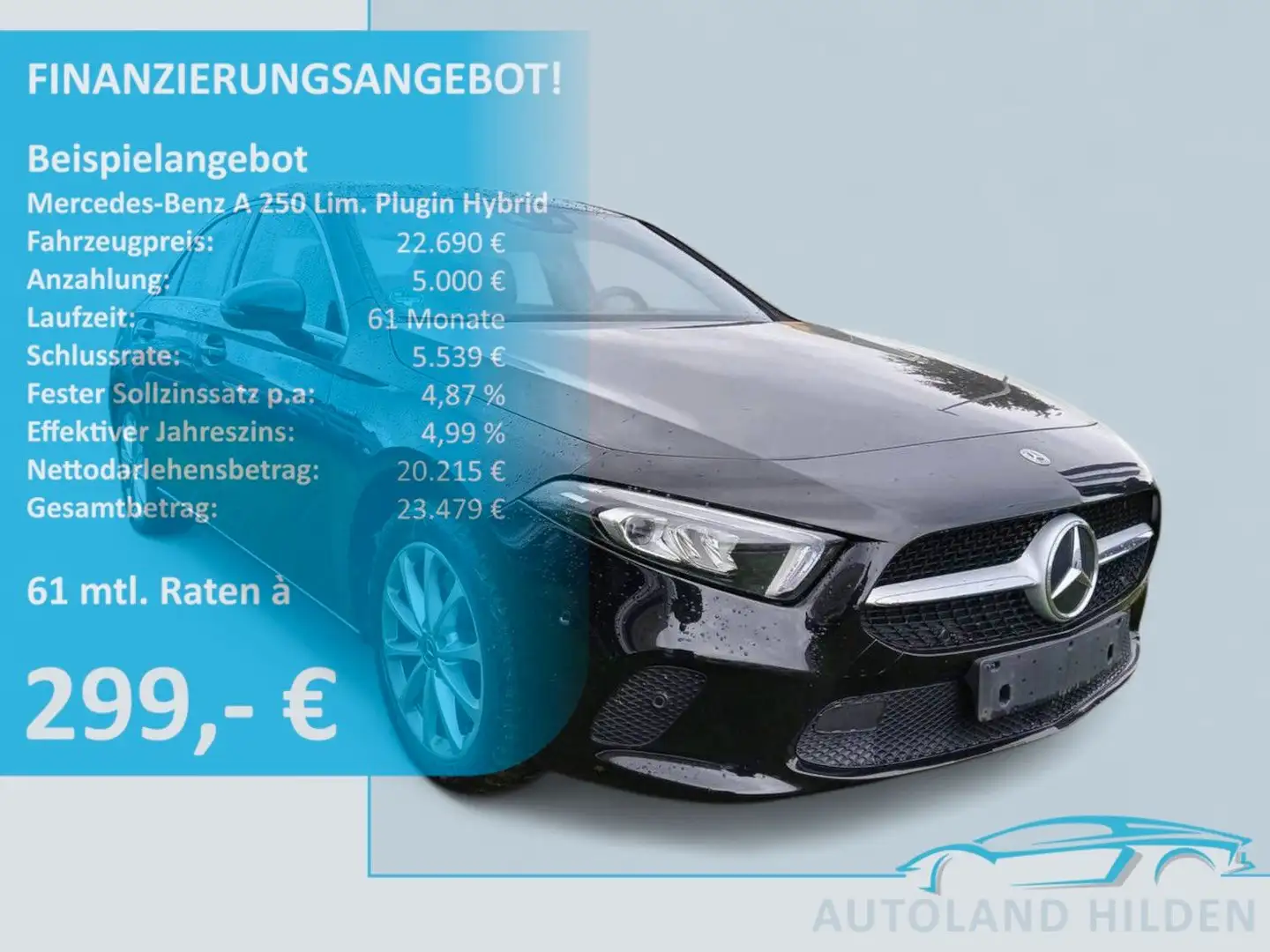 Mercedes-Benz A 250 Lim. Plugin Hybrid/Kamera/LED/1 Hand Schwarz - 1