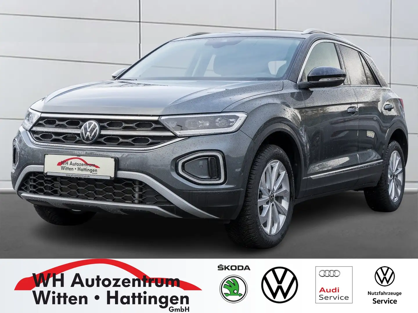 Volkswagen T-Roc 1.5 TSI DSG Style NAVI AHK GJ-REIFEN LED PARK-A... Grau - 1