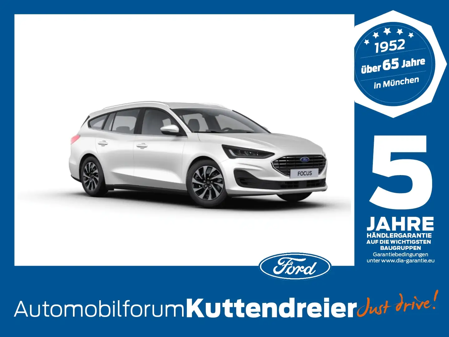 Ford Focus Turnier 1.0 EcoBoost Mild-Hybrid Klima*Nav Weiß - 1