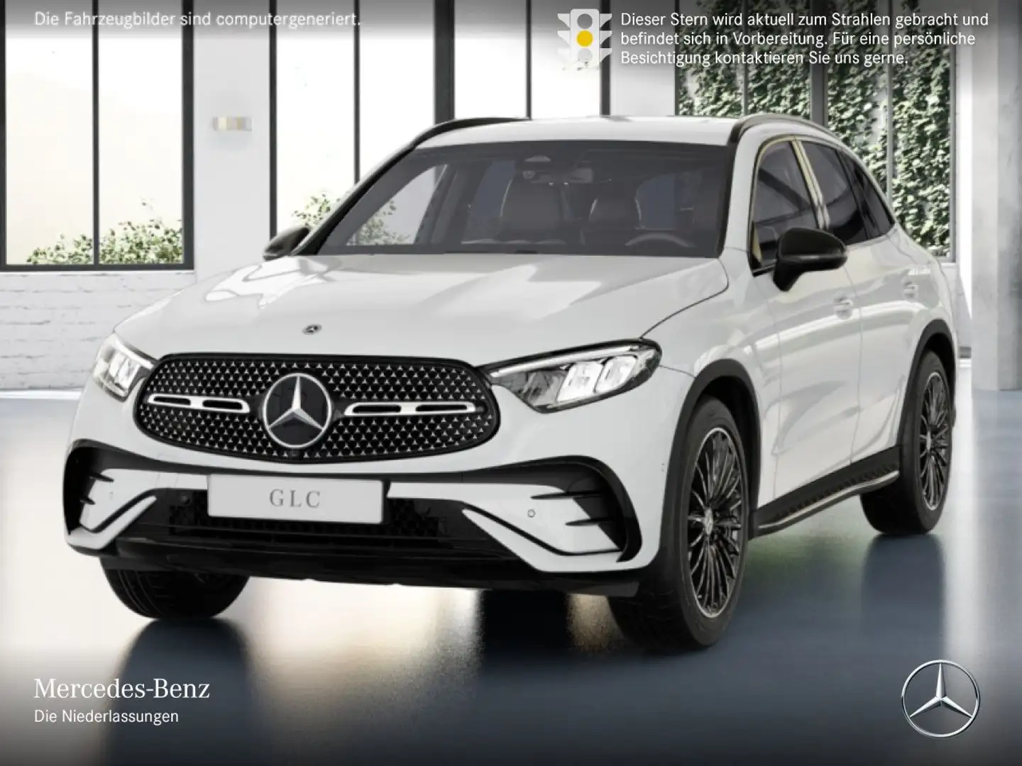 Mercedes-Benz GLC 220 d 4M AMG+NIGHT+AHK+LED+KAMERA+TOTW+KEYLESS Weiß - 2