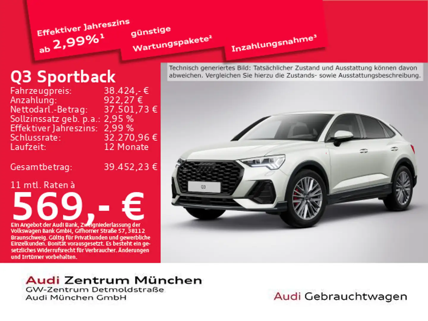 Audi Q3 45 TFSI qu. S tronic UPE:72" 2x S l Silber - 1