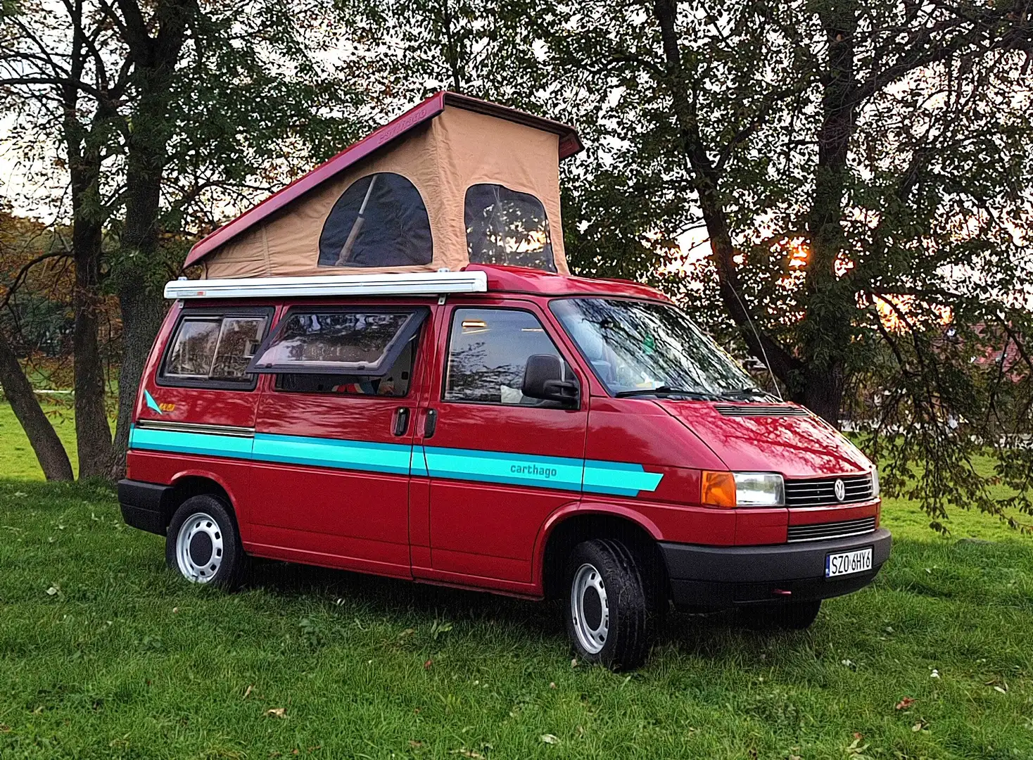 Volkswagen T4 T4 Carthago Malibu Rostfrei Komplett Restauriert Roşu - 1