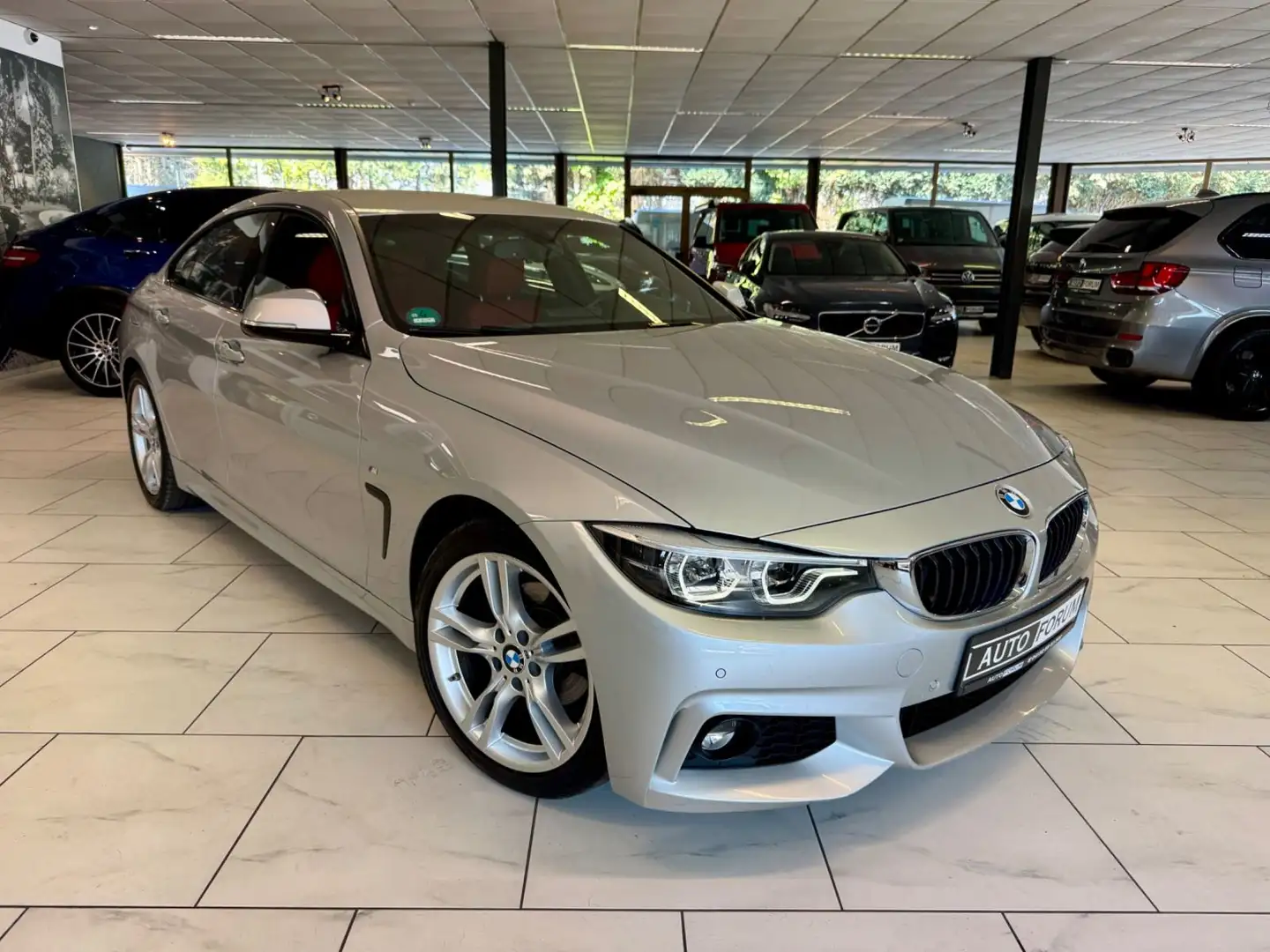 BMW 420 420i GC 3x M-SPORT LEDER LED NAVI SHZ PDC SHADOW Silber - 2
