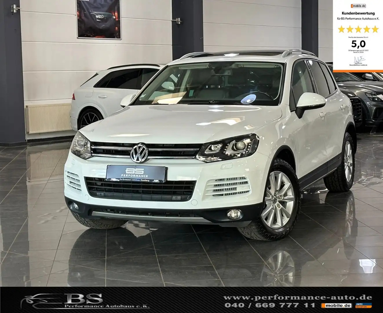 Volkswagen Touareg 3.0 V6 TDI BMT |LEDER|NAVI|LED|PANO|K-GO Blanco - 1