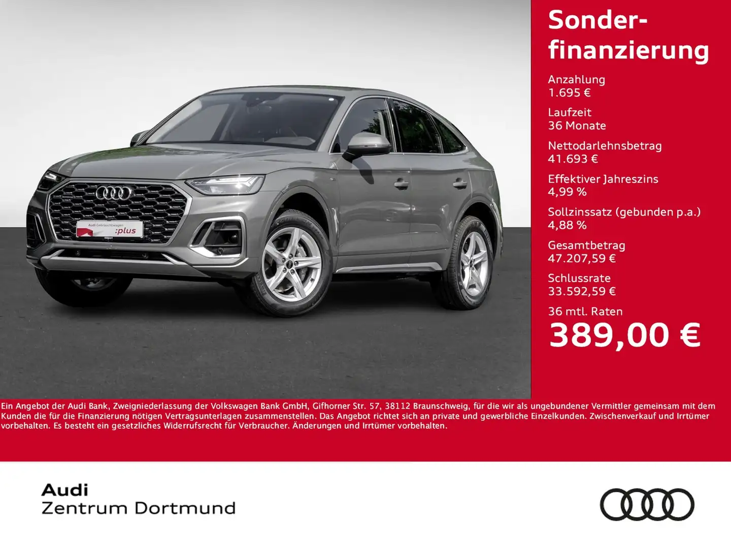 Audi Q5 Sportback 40 quattro S LINE NAVI KAMERA LM18 Gri - 1