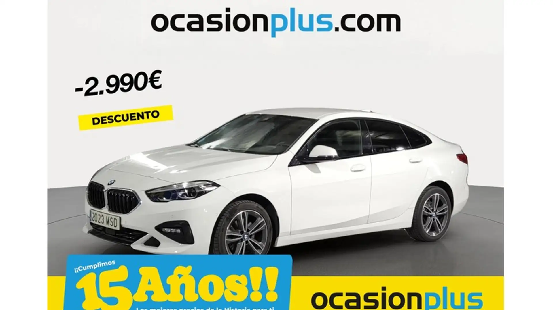 BMW 218 218dA Gran Coupé Blanc - 1